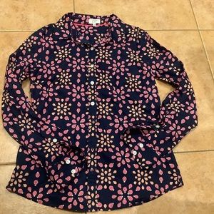 Crown& ivy pink orange on navy